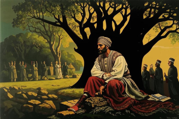 «На бурке под тенью чинары...»