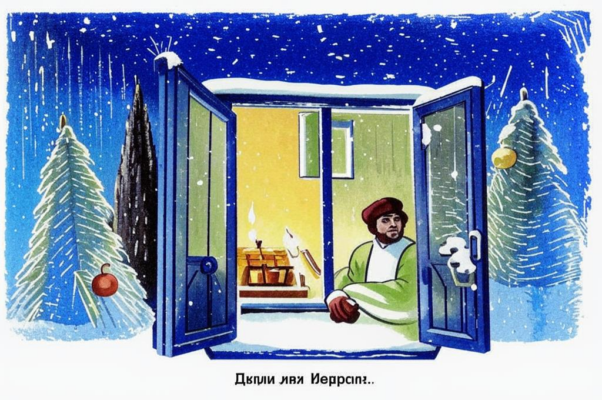 При свете снега