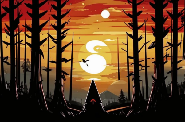 «Перерезали черные ели...»