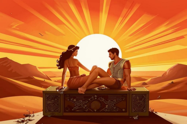 В пустыне («В багряных лучах заходящего дня…»)