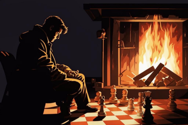 Гоголь («… А ночью он присел к камин…»)