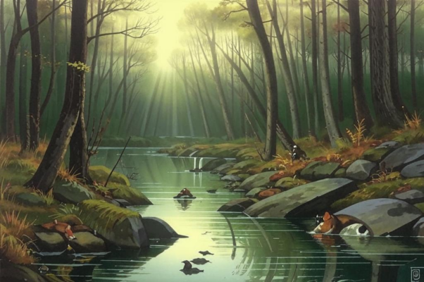 «Речка, распухшая от слез соленых...»