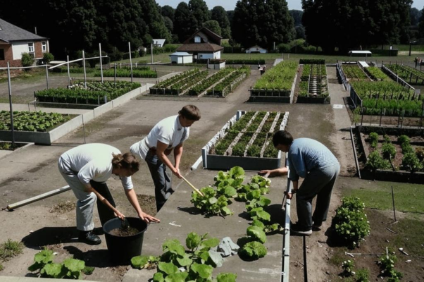 «Мы видим школьный огород...»
