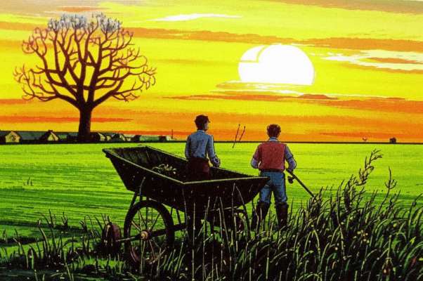 «Пустынный двор, разрезанный оврагом...»