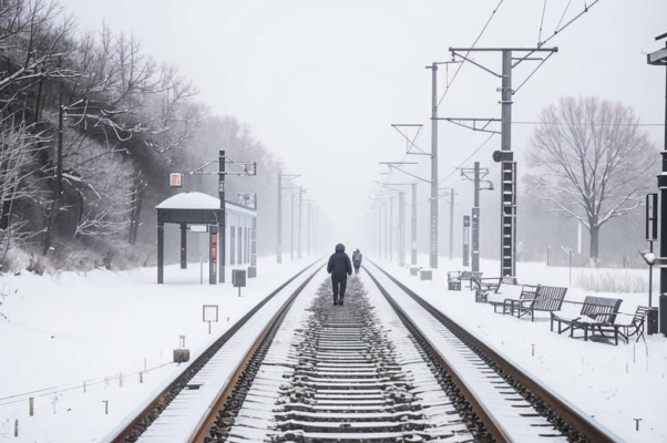 «На пустынном полустанке...»