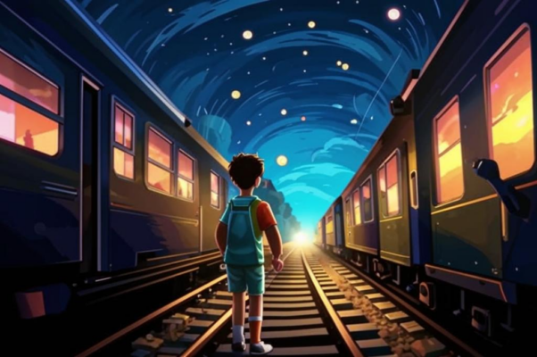 В поезде («Очень весело в дорог…»)