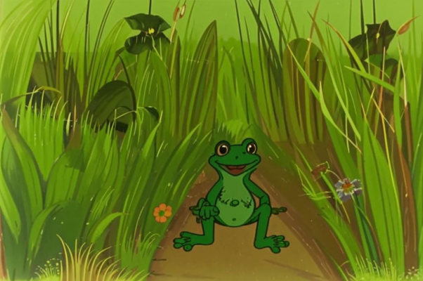 Лягушка на дорожке