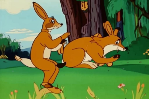 Заяц к лисе сватался