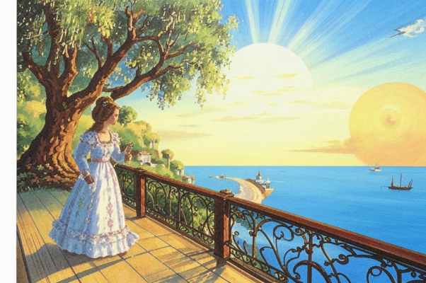 Утро. Море греет склоны