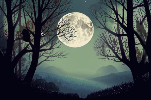 «Луна чуть видимая сквозь тумана...»