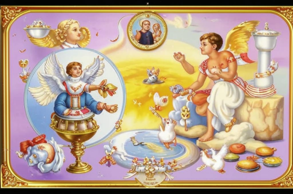 «Летают голубки. Трубят амуры...»