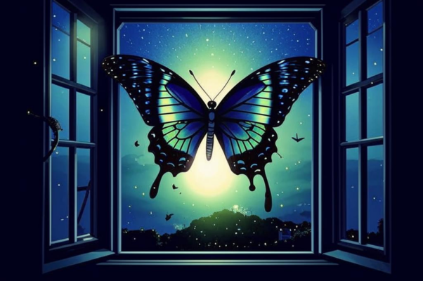 «В окно залетел мотылек и мелькает...»