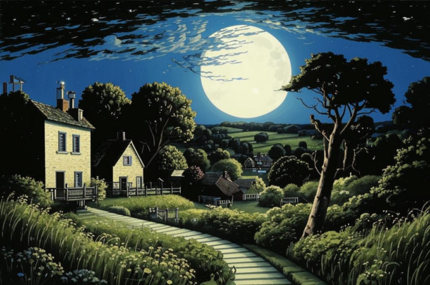 «Долго в ясную ночь я по саду бродил...»