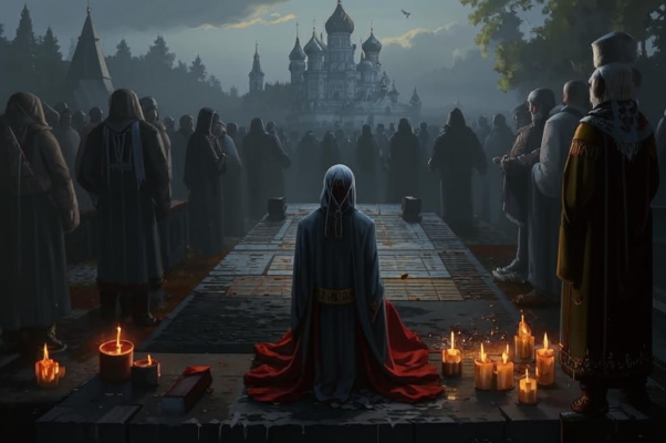 Над могилой И. С. Тургенева