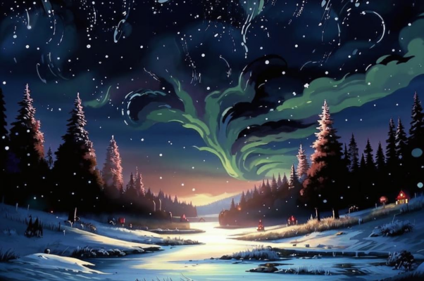 «Ночью по-зимнему небо затлело...»