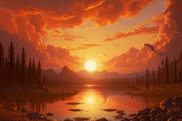 Вечер в Йеллоустоне