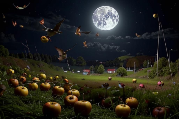 Ночное («На земле,/ как на старенькой крыше…»)