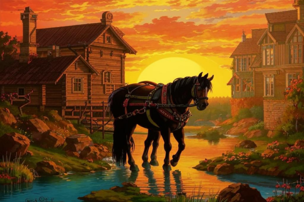 Хозяин («Впряжен в телегу конь косматый…»)