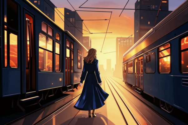 «Грохоча, колыхалось вечернее чрево трамвая...»