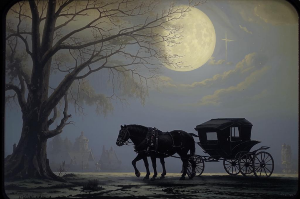 Дорога («Тускло месяц дальни…»)