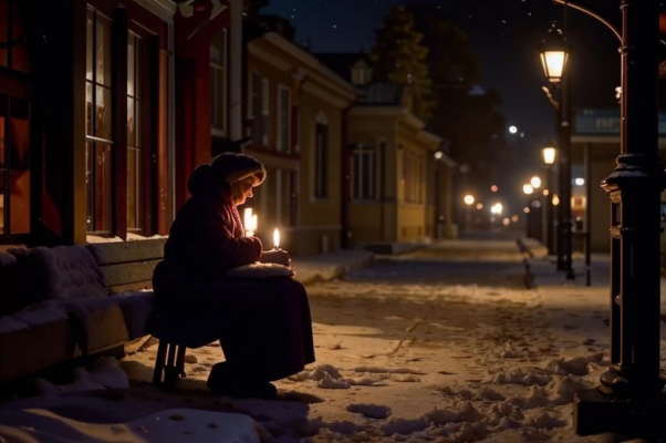 Зимняя ночь («Ночь темна, ветер в улице дует широкой…»)