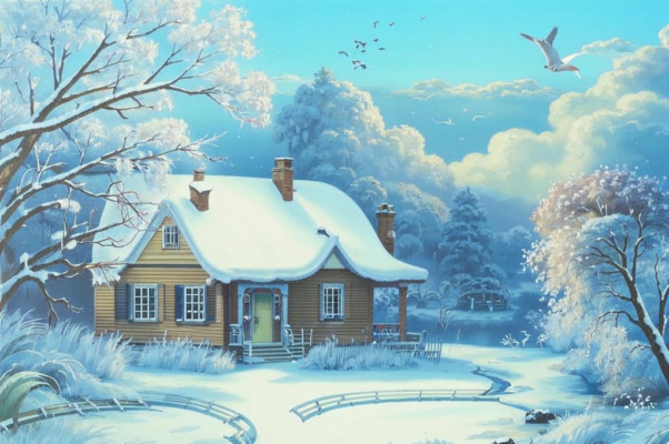 «Дом мой в снежном саване...»
