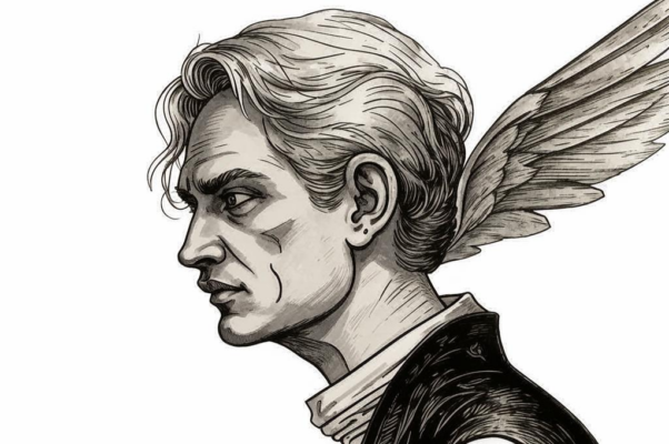 «Седая голова. И облик юный...»