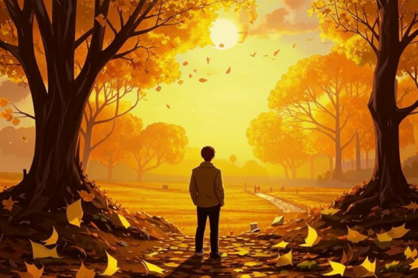 «Я гляжу на ворох желтых листьев...»