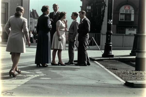 «На перекрестках у витрин...»