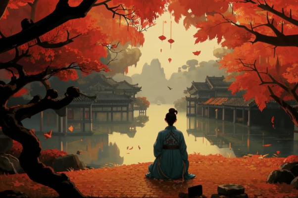 В разлуке («И-е-сань-цю ― одна ночь (в разлуке тянется как) три осени.  Китайская поговорка.  В конце сонета перевертываю ее: «Три осени (пролетают как) одна ночь»…»)