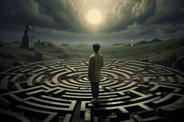 Расплата («В лабиринте глухом, где мечусь я, как пойманный в сети…»)