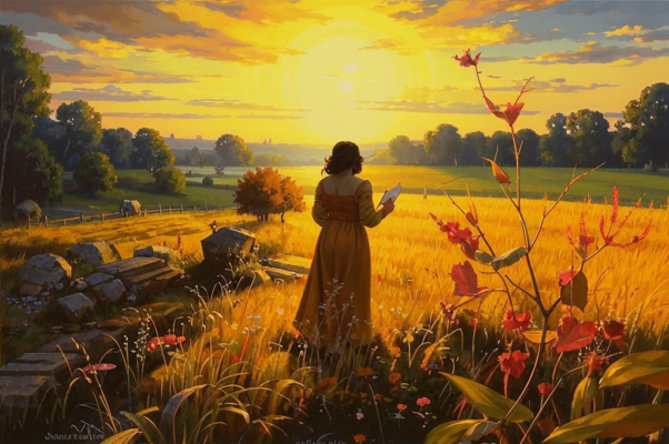 «Вечерний луч поля озолотил...»