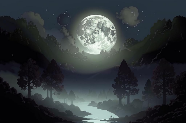 Ночь («Луна садится тусклая в туман…»)