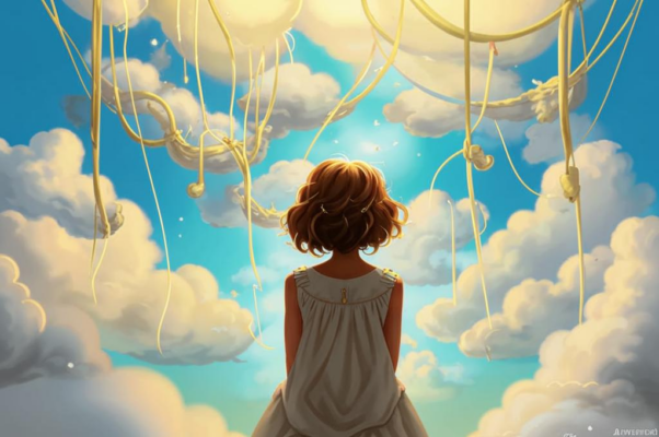 «Протянулись нитью / В синем небе тучки...»