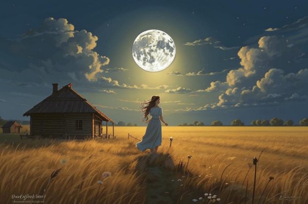 Степь / «Светлый месяц из-за туч...»