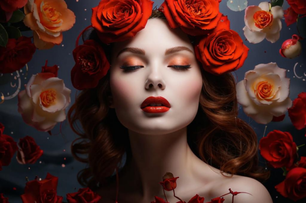 «На мраморе плеч — венки цветов...»