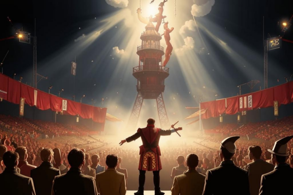 «Акробат одиноко взобрался на вышку...»