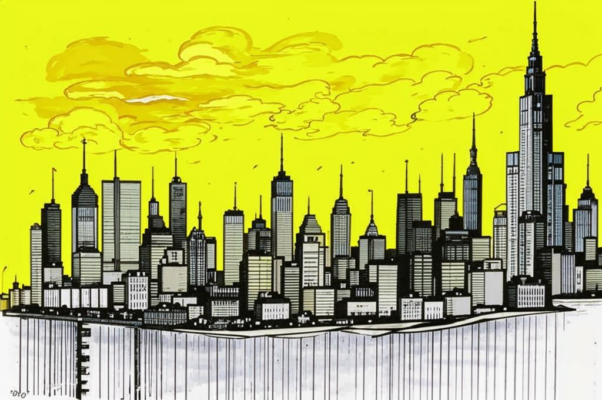 «На желтом небе аккуратной тушью...»