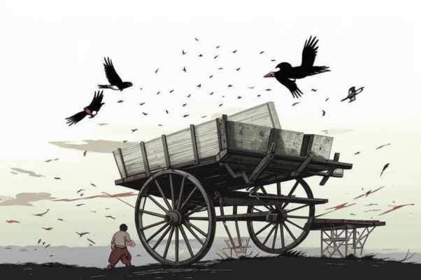 Лета («Белое небо.  Телеги шумят…»)