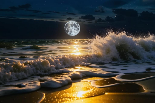 Волна («Волне, упавшей пpи лун…»)