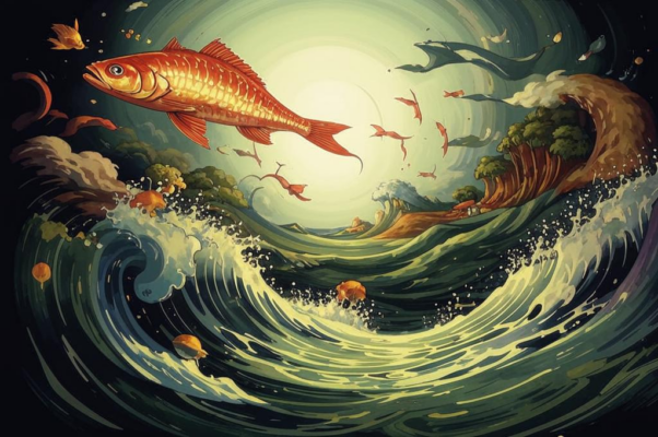 «Лишь только в глубине уcнула pыба...»