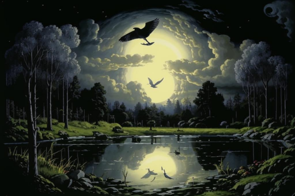 «Напуганы воpоньим гpаем...»