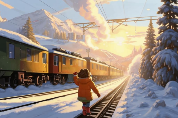 На вокзале («Блеcтит у гоpного подножь…»)