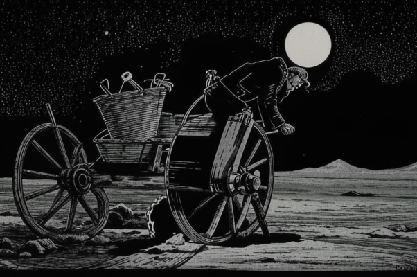 Мужик и телега