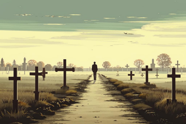 «Стою печален на кладбище...»