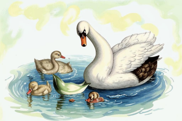 Лебедь и гусь