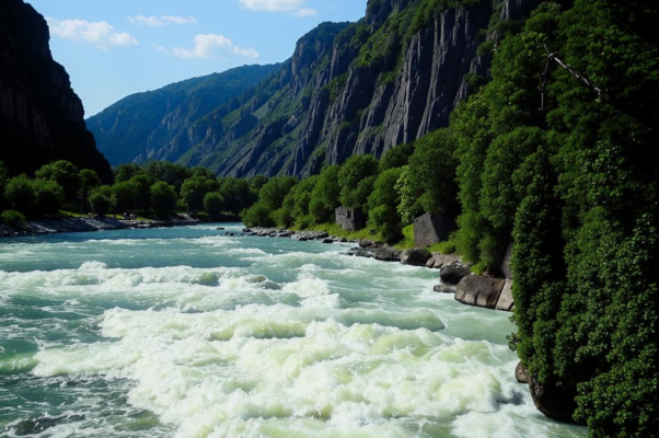 «Меж горных (стен) (?) несется Терек…»