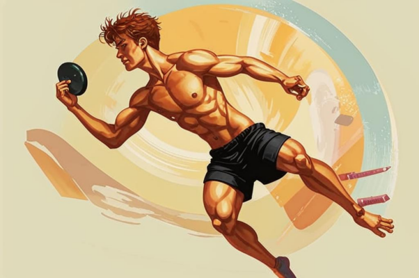 На статую играющего в свайку