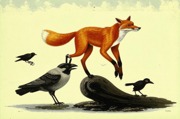 Лисица и ворон