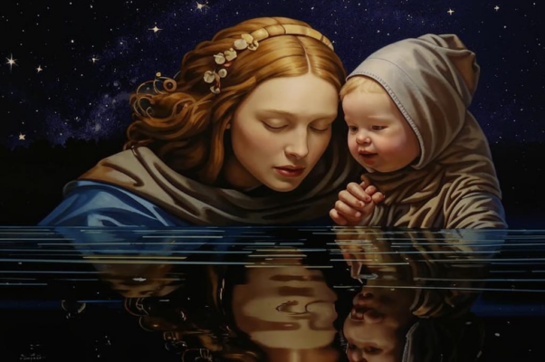 «На нас глядят два озера печали...»